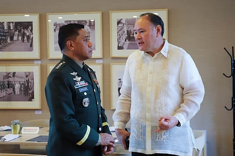 AFP chief Romeo Brawner with Defense Secretary Gibo Teodoro. (Photo courtesy of the Department of National Defense)
