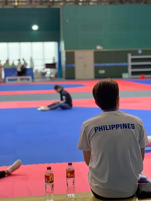 Photo of the National Taekwondo Team in practice at Hangzhou. Photo courtesy of the Philippine Taekwondo Association.