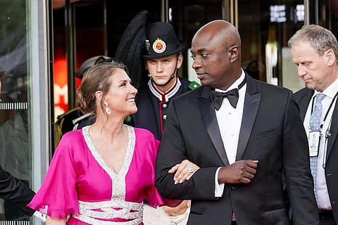 Princess Martha Louise of Norway and her fiancé, self-professed US shaman Durek Verrett, in June.
Photo: AFP