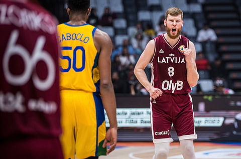 Davis Bertans and the rest of Latvian team is ending the FIBA World Cup on a high note. (Photo from FIBA)