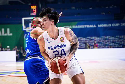After the FIBA World Cup, Dwight Ramos (in action) is expected to play another key role for Gilas Pilipinas in the Olympic Qualifying Tournament next year. (Photo, FIBA)