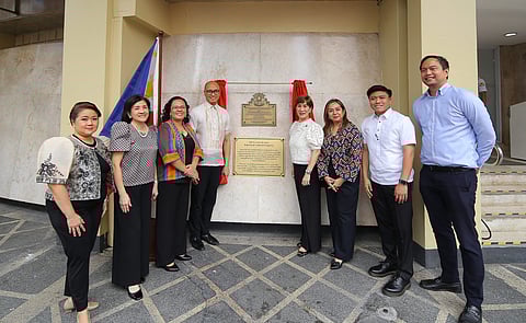 Anne Rosette Crelencia (third from left), National Museum of the Philippines chief administrative officer of Research, Collections and Conservation Management Division, with Jorell Legaspi, NMP deputy director general for museums; and Joseph Patrick Lee (seventh from left), NCCA Cultural Properties Protection and Regulation division head. With them are BPI executives (from left) Cecilia Salazar, Escolta branch business manager; Sonia Braganza, Manila Central Area business director; Olga Ang, Branch Stores channel head; Ana Liza Sta. Ana, Southern Metro Manila Division head; and Carlo Poblete, Facilities Services group head.