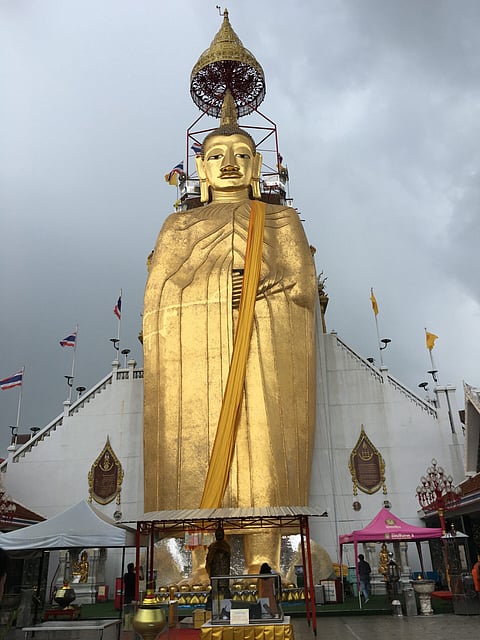 THE 32-meter standing Buddha statue at Wat Indharahiwan temple. | PHOTOGRAPHS BY VANGIE REYES FOR THE DAILY TRIBUNE