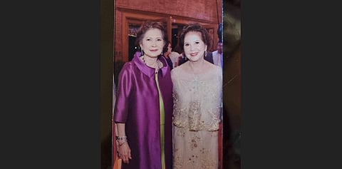 VETERAN fashion designer Criselda Lontok (left) and Menchu Concepcion. | PHOTOGRAPH COURTESY OF Menchu Concepcion