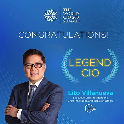 RCBC exec named ‘Legend CIO’ for Pioneering Digital Finance
