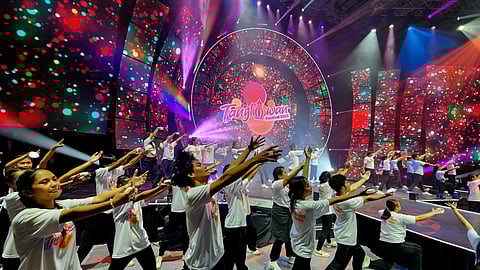 Young people dancing to the festival’s new song. | Photographs by Roel Hoang Manipon for the Daily Tribune