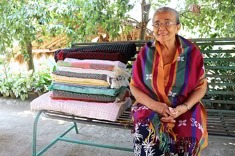 Master textile weaver Charito Cariaga of Nagbacalan, Paoay, Ilocos Norte, in 2019. | PHOTOGRAPHS BY ROEL MANIPON FOR THE DAILY TRIBUNE