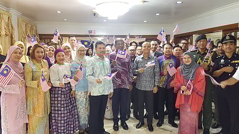 Happy birthday, Malaysia Malaysians in the Philippines gather in celebration of the country’s 66th National Day of Malaysia, singing Negaraku, pledging the national principles (Rukun Negara), belting out several patriotic songs, and partaking in a hale and hearty Malaysian breakfast of nasi lemak ayam goreng berempah, mee goreng and kuih-muih. In conjunction with the National Day and Hari Malaysia 2023, Malaysia is hosting a friendly golf open, which will be held on 9 September, and Malaysia Week bazaar (16 and 17 September). | Photograph by Gabrielle Santillan for the Daily Tribune