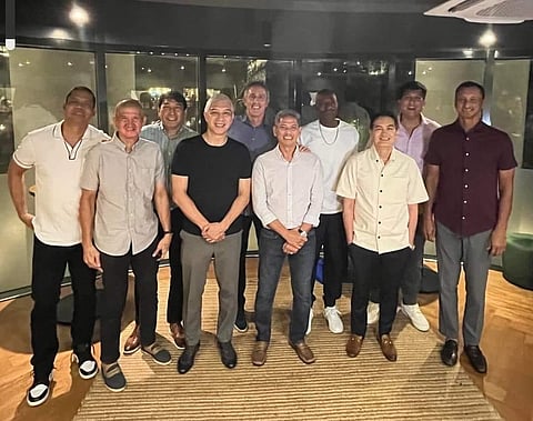 Chip Engelland (center) and members of the Northern Consolidated team hold a reunion Thursday after 37 years. | PHOTOGRAPH COURTESY OF Allan Caidic
