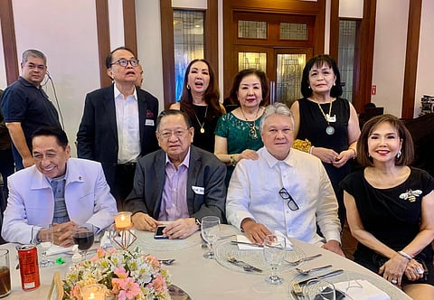 (Seated) Sergio Ortiz Luis Jr., former Rep. Rene Diaz,
Rep. Mark Oppen Cojuangco, Fortune Ledesma. (Back, standing) Franchot ‘Kikoy’ Ventura, Chito Sobrepena, Anna Sobrepena, Fanny Blanco and Marivel Carandang.