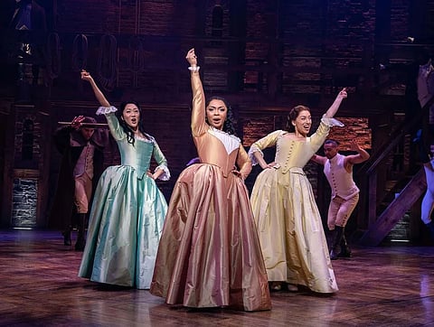 THE Schuyler sisters (from left) Eliza, Angelica and Peggy. | PHOTOGRAPHS COURTESY OF HAMILTON