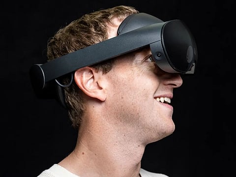 FILE PHOTO: Meta CEO Mark Zuckerberg wearing a Meta Quest Pro (Photo from Mark Zuckerberg / Instagram)