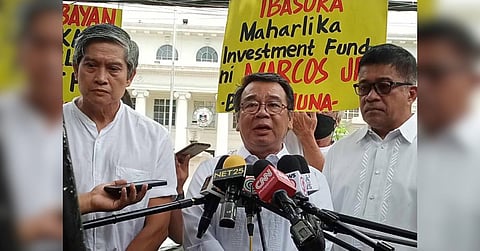 The petition to declare the MIF unconstitutional was filed by Sen. Aquilino “Koko” Pimentel III, former congressman and Bayan Muna Chairman Neri Javier Colmenares, and former Bayan Muna congressmen Carlos Isagani Zarate and Ferdinand Gaite. Photo courtesy of Neri Colmenares/Facebook.