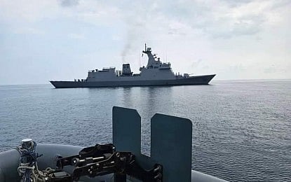 WPS PATROL. Missile frigate BRP Antonio Luna (FF-151) patrolling the West Philippine Sea on 22 Sept 2023. (Photo courtesy of the Western Command)