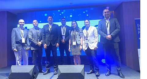 (FROM left to right) Temenos Cloud Forum 2023 speakers: Temenos SaaS principal consultant for Asia Pacific, Zannettos Zannettou; Temenos collections product manager for Asia Pacific, Adam Suhartanto; Temenos Business Solution lead for ASEAN, Rishi Sarin; Temenos Principal Solution consultant for Digital Banking Solutions for Asia-Pacific, Bala Carcharla; Microsoft Philippines Client Technology lead, Mik Carpio; RedHat Application Platform specialist, Jerome Gotanco and Temenos country director for the Philippines, Pallav Malik. | photograph courtesy of Temenos