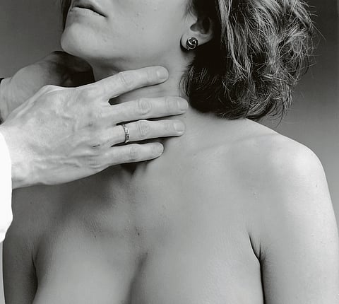 Photograph courtesy of Unsplash/ National Cancer Institute
The thyroid is a small butterfly-shaped gland just above your collarbone in the front of the neck. It makes thyroid hormone, a substance that controls your metabolism.