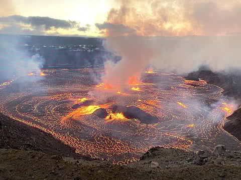The Kilauea volcano erupts from the Halemaumau summit crater within a closed area of Hawaii Volcanoes National Park in Hawaii. One of the world’s most active volcanoes has erupted again, with lava spewing from Kilauea in Hawaii. | AGENCE FRANCE-PRESSE
