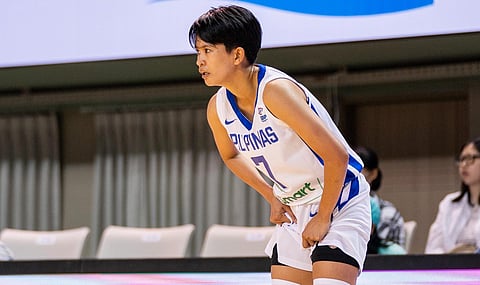 Janine Pontejos: On target in Gilas Pilipinas' first win in the Asiad. (Photo from Gilas Pilipinas women's Facebook)