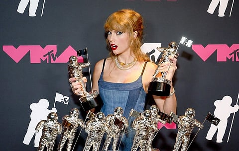 PHOTOGRAPHS COURTESY OF TWITTER.COM/MTV VMAS
TAYLOR Swift won most of the awards of the night, establishing herself as the second-most awarded artist in VMAs history.