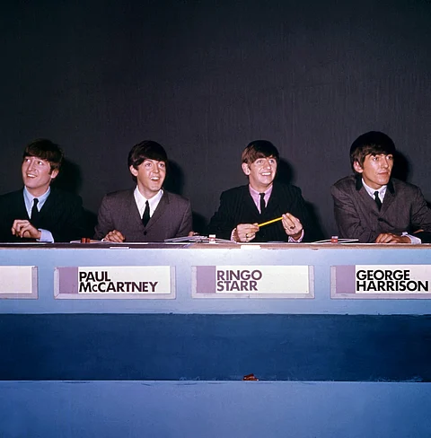 English band The Beatles (from left to right), John Lennon, Paul McCartney ,Ringo Starr and George Harrison are pictured, in 1964, in London. AFP PHOTO (Photo by C.PRESS / AFP)