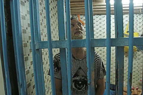 CONTROVERSIAL drag queen ‘Pura Luka Vega’ is currently in custody at the Sta. Cruz police station along Quezon Boulevard, in Manila. He is facing charges for her viral performance in social media where she dressed as the Nazareno, drawing the ire of Catholics.(Photograph by Joey Sanchez Mendoza for the daily tribune@tribunephl_joey)