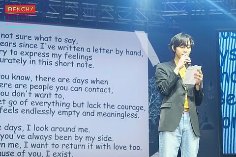 Ahn Hyo-seop at his Manila fan meet.(PHOTOGRAPHS COURTESY OF BENCH
)