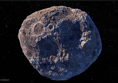 PHOTOGRAPH COURTESY OF NASA
ASTEROID Psyche was originally thought to be made up mostly of metal. The probe to reach it in 2029 may prove otherwise.
