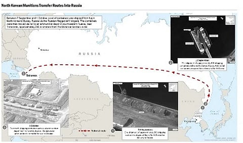 U.S. condemns N. Korea for delivering arms to Russia