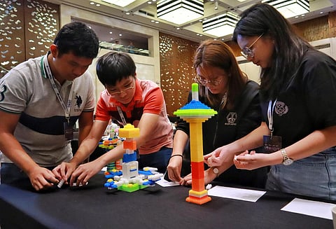 SWEEP partner schools participate in the opening activity during the 20th anniversary celebration.(PHOTOGRAPH COURTESY OF PLDT-SMART)