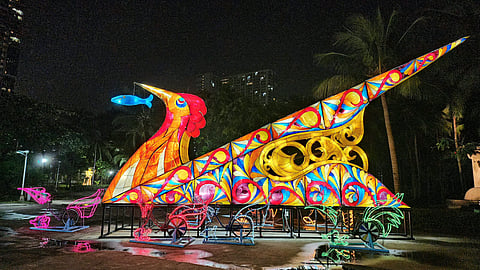 Toym Imao’s sarimanok installation.