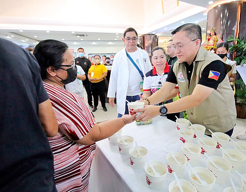 SENATOR Christopher ‘Bong’ Go leads a feeding program to public hospitals in the country as part of his initiative to promote the importance of proper nutrition for Filipinos.
