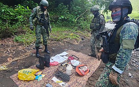 Bomb components, ammo seized