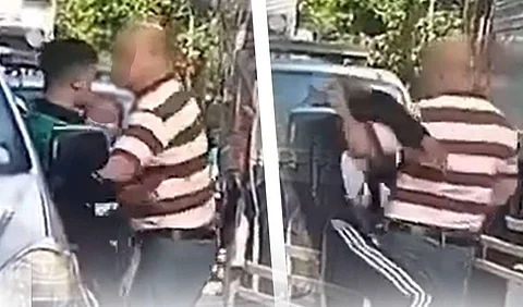 Screencap of viral road rage video involving ex-LTO employee Gregorio Glean.