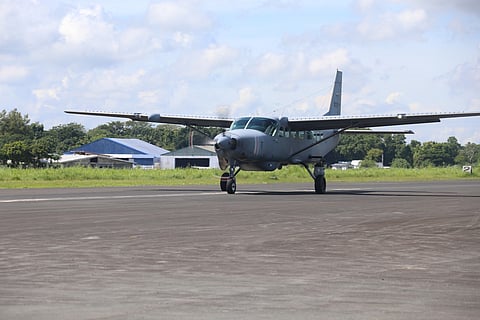 PAF Cessna surveillance aircraft makes emergency landing after catching fire in Mactan, Cebu