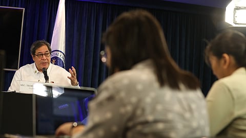 Health Secretary Teodoro Herbosa conducts a press briefing in Malacañang on Tuesday, 24 October 2023. (Photo courtesy of Presidential Communications Office)