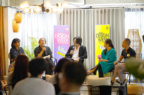 Photograph courtesy of the Design Center of the Philippines
(From left) Design Center of the Philippines executive director Rhea Matute, Emi Englis, Architect Joseph Javier, Haraya del Rosario-Gust and Butch Carungay discuss the state of the Philippine design, during the Design Week Philippines 2023 in Makati City last week.