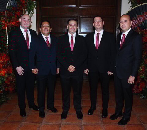 Casino Español board of directors: Javier Sala, Dino Diez, Andre Borromeo, Eduard Loop and Louie Moro.