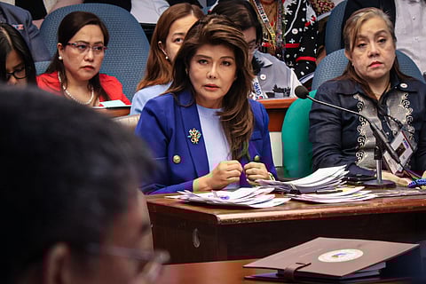 FILE: Sen. Imee Marcos during deliberations on the Department of Social Welfare and Development budget for 2024 on 16 November 2023. | 📷 Dianne Bacelonia.