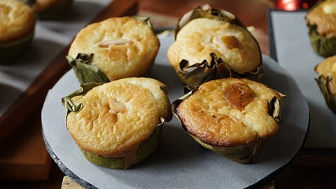 Bo’s Bibingka Cheesecake, made with queso de bola on a graham cracker crust.
(Photograph courtesy of Bo’s coffee)