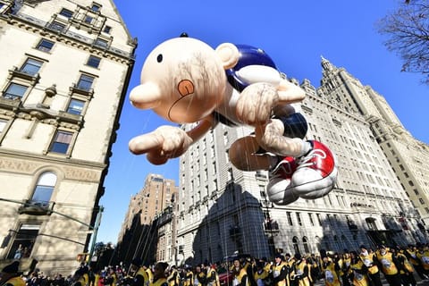 FILE PHOTO: Diary of a Wimpy Kid balloon by Abrams Books participates in 96th Macy's Thanksgiving Day Parade on 22 November 2022 in New York City. (Photo by Eugene Gologursky/Getty Images for Macy's Inc.)