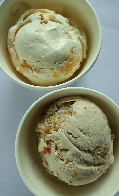 Pastillas de Leche con Limon on top and Baklava at the bottom.