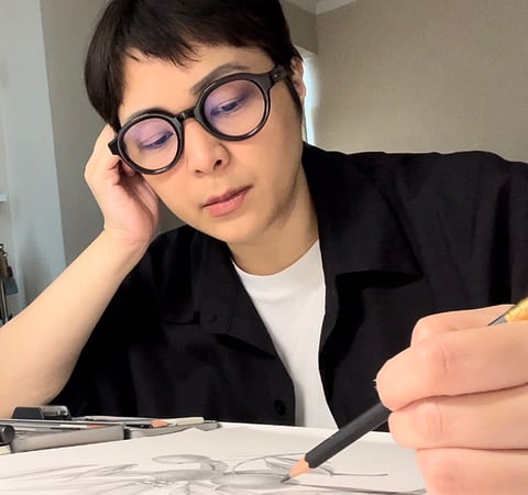 PAN DE MANILA 2023 Christmas paperbag by artist Mia de Lara.(Photograph courtesy
of Pan de Manila)