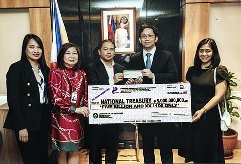 PAGCOR remits add’l P5-B to National Treasury