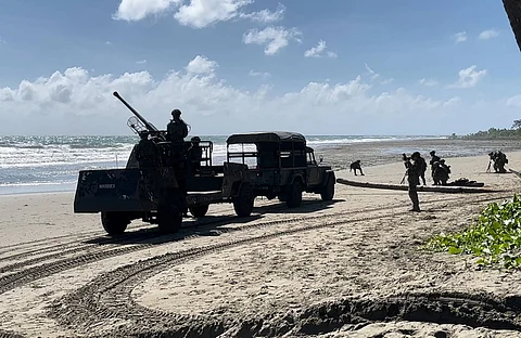 Phl-US marines demonstrate drone use in coastal defense in Palawan