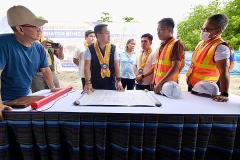 Bong Go conducts site inspection of Super Health Center in Mati City