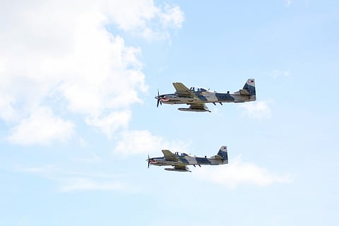 2 Chinese jet fighters shadow Phl-Aus air assets. 📷 Philippine Air Force.