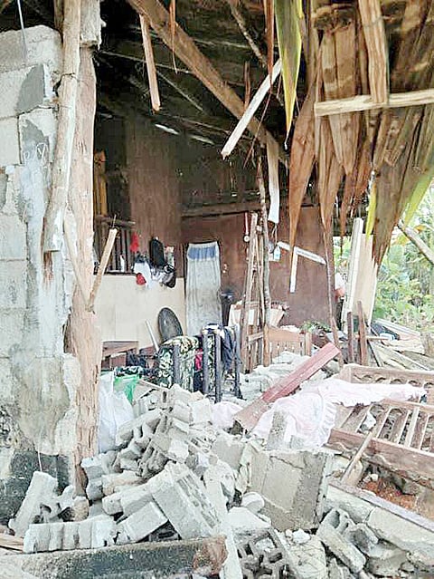 Cracks and bruises Buildings and various structures were visibly damaged after a 7.4-magnitude (from the earlier reported 6.9) earthquake struck Hinatuan, Surigao del Sur, on Saturday night, 2 December. (PHOTOGRAPHS COURTESY OF Hinatuan LGU/Facebook)