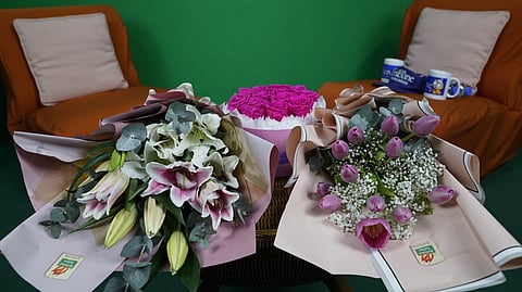 Receiving flowers is enough to brighten one’s day.