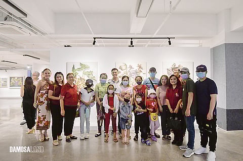 Damosa Land President Cary Lagdameo with the children of House of Hope Foundation for Kids with Cancer and their staff.(Photographs courtesy of Provenance Art Gallery)