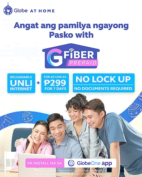 Globe GFiber Prepaid brightens holidays with exciting promos, freebies
